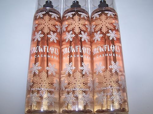 Lot of 3 Bath & Body Works Snowflakes & Cashmere Fine Fragrance Mist 8 fl oz each Beauty & Personal Care Bath & Body Works