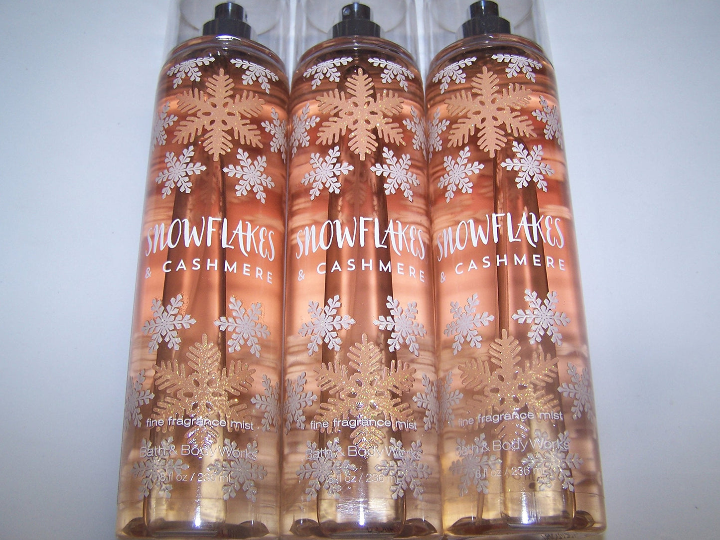 Lot of 3 Bath & Body Works Snowflakes & Cashmere Fine Fragrance Mist 8 fl oz each Beauty & Personal Care Bath & Body Works