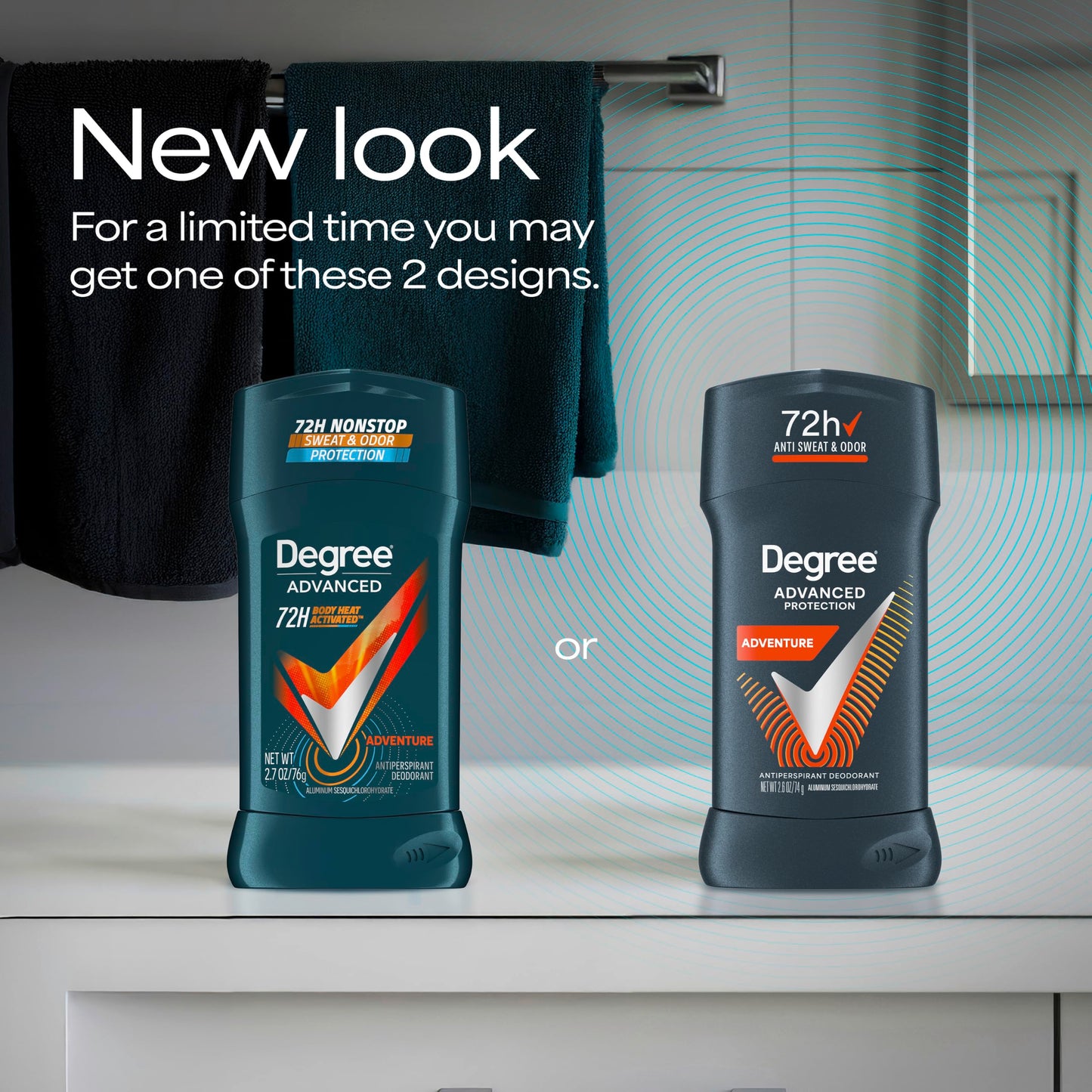 Degree Men Antiperspirant Deodorant Adventure 72-Hour Sweat and Odor Protection Antiperspirant For Men With Body Heat Activated Technology 2.6 oz Beauty and Personal Care Degree