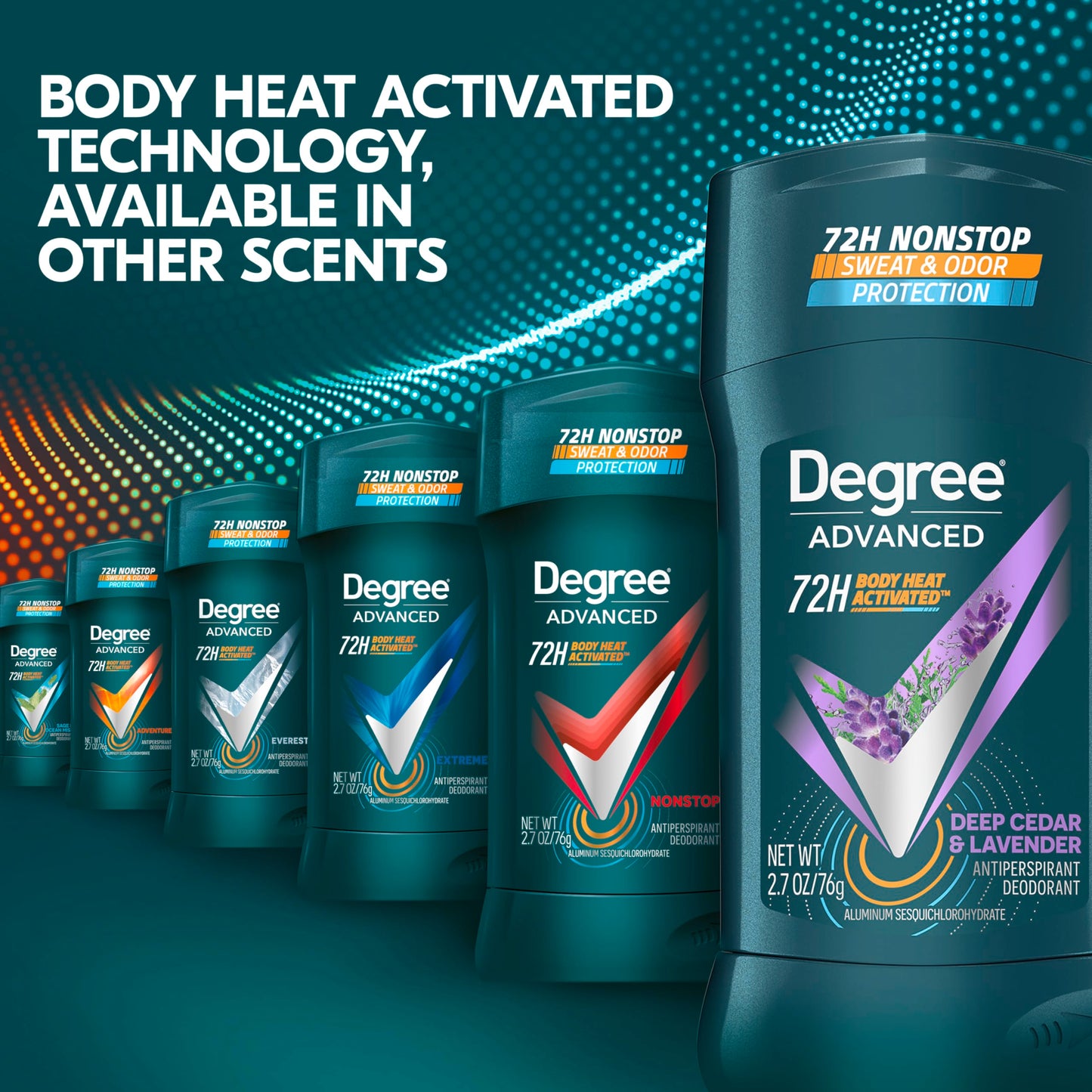Degree Men Antiperspirant Deodorant Stick Deep Cedar & Lavender 4 Count 72-Hour Sweat and Odor Protection Deodorant for Men With Body Heat Activated Beauty and Personal Care Degree