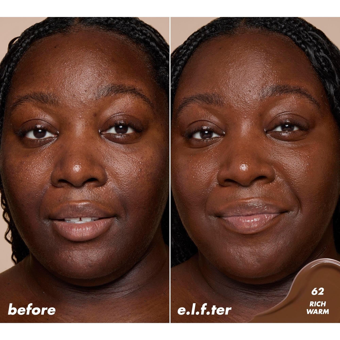 e.l.f. Soft Glam Satin Concealer, Medium Coverage For Blemishes & Under-Eye, Crease-Resistant, Long Lasting, Vegan , 62 Rich Warm Beauty & Personal Care e.l.f.