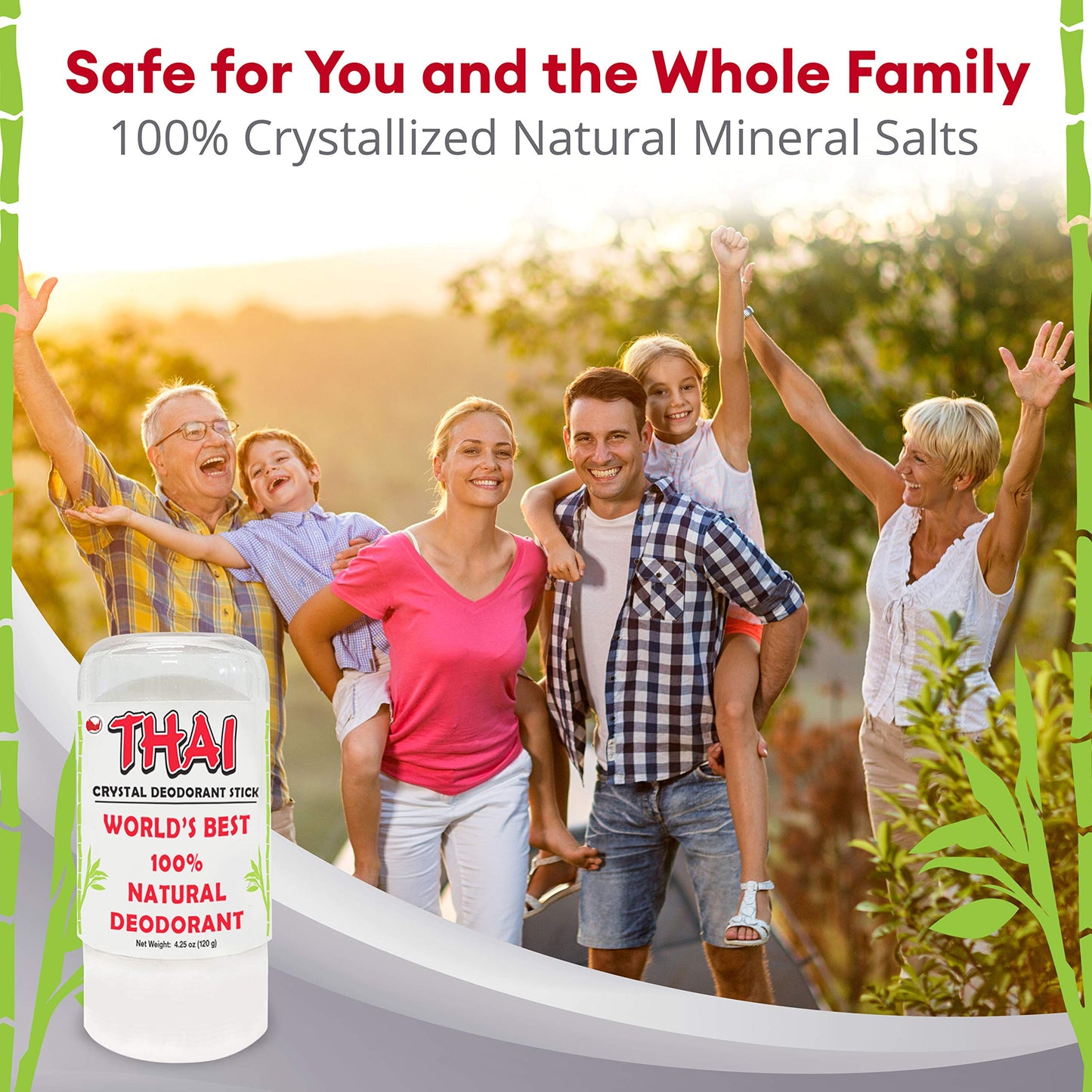 Thai Crystal Deodorant Stone Natural Unscented Deo Stick (4.25 Oz) Salt Deodorant for Women Men & Teens Beauty and Personal Care Thai Deodorant Stone