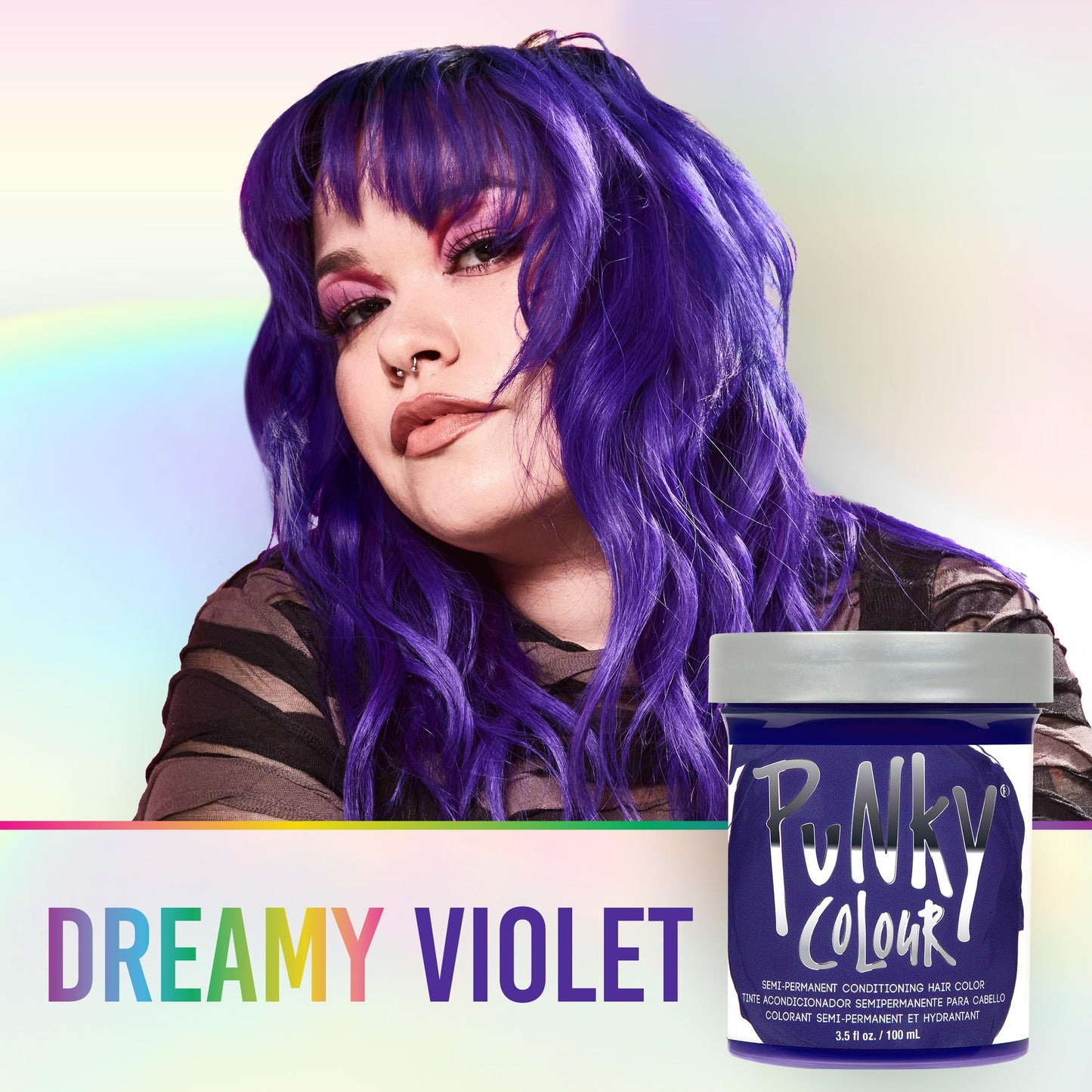 Punky Violet Semi Permanent Hair Color - Vegan, Cruelty-Free Conditioning Hair Dye, Lasts Up to 35 Washes, 3.5 fl oz Beauty & Personal Care Punky