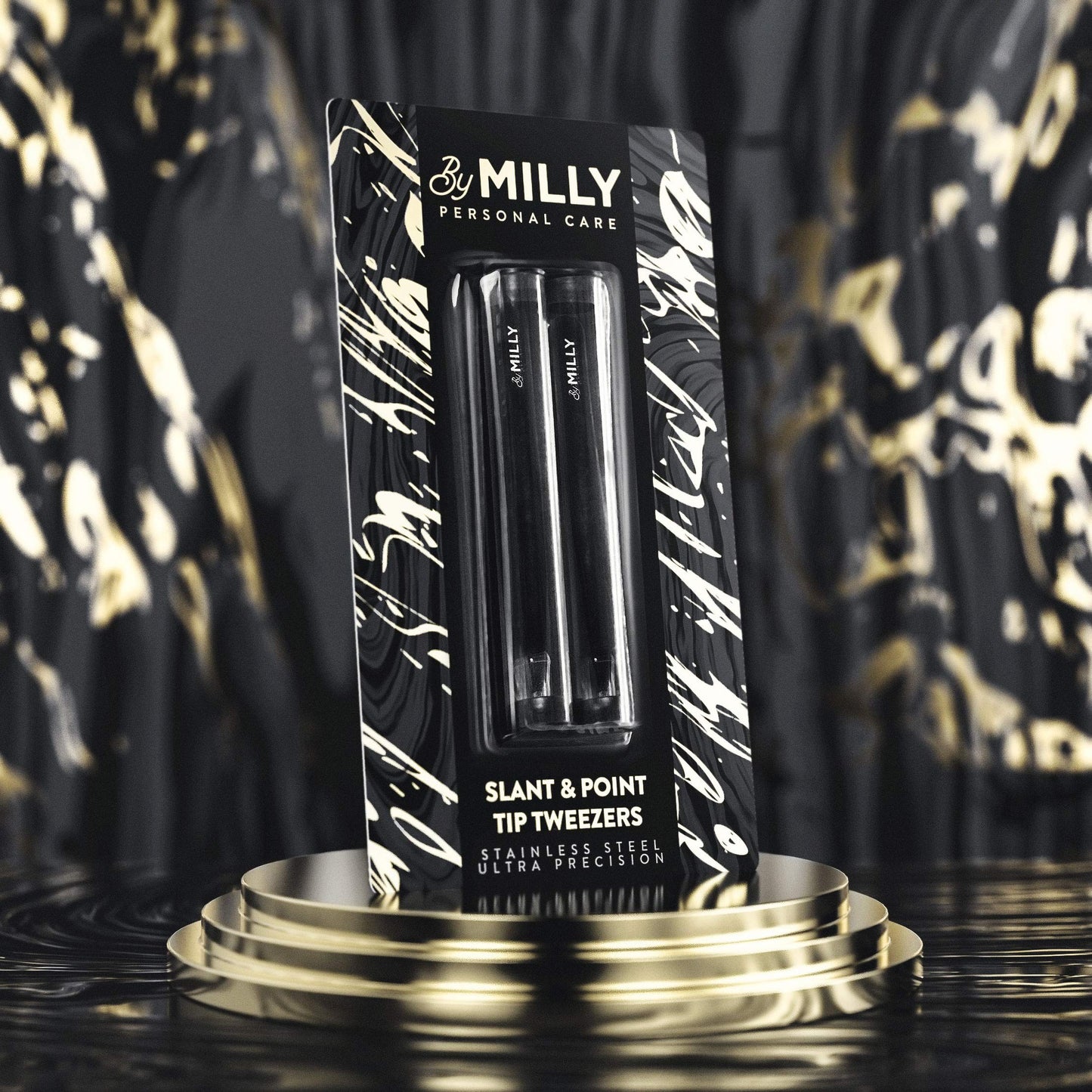 By MILLY Precision Tweezers Set | Slanted & Pointed Tip Tweezers Kit | High Carbon Stainless Steel | Aligned & Hand-Filed Tweezer Set Professional | Beauty & Personal Care By MILLY