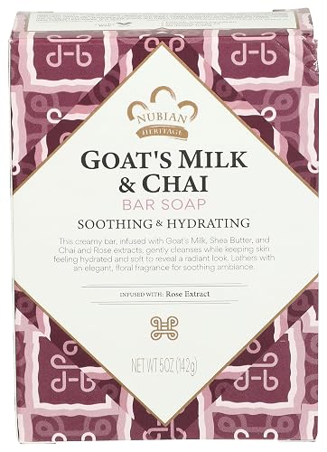 Nubian Heritage Soap Bar, Goats Milk and Chai, 5 Ounce Beauty & Personal Care Nubian Heritage