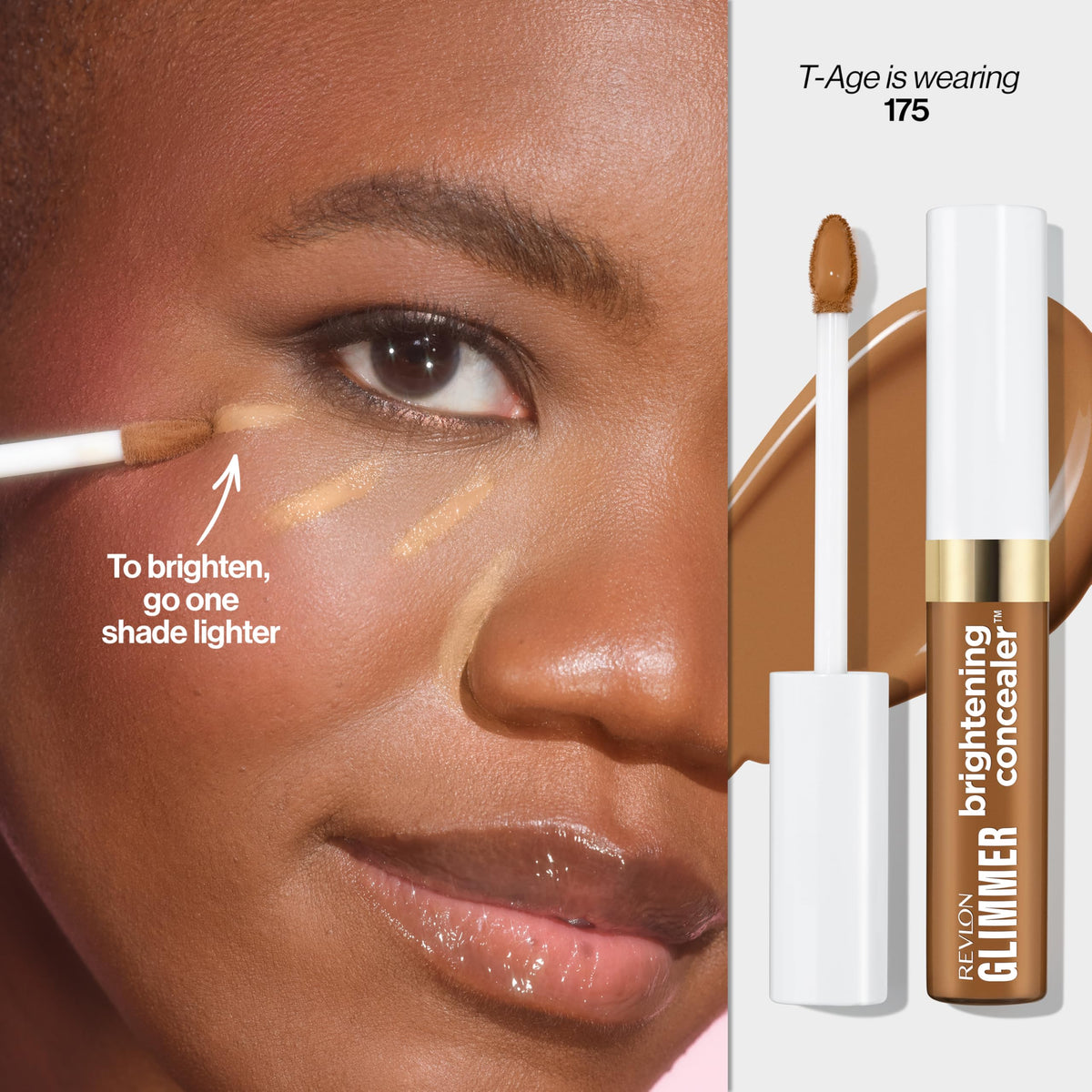 Revlon Glimmer Brightening Concealer, Liquid Under Eye Makeup, Made with Caffeine, Vitamin C, & Stevioside, 175, 0.3 fl oz Beauty & Personal Care REVLON