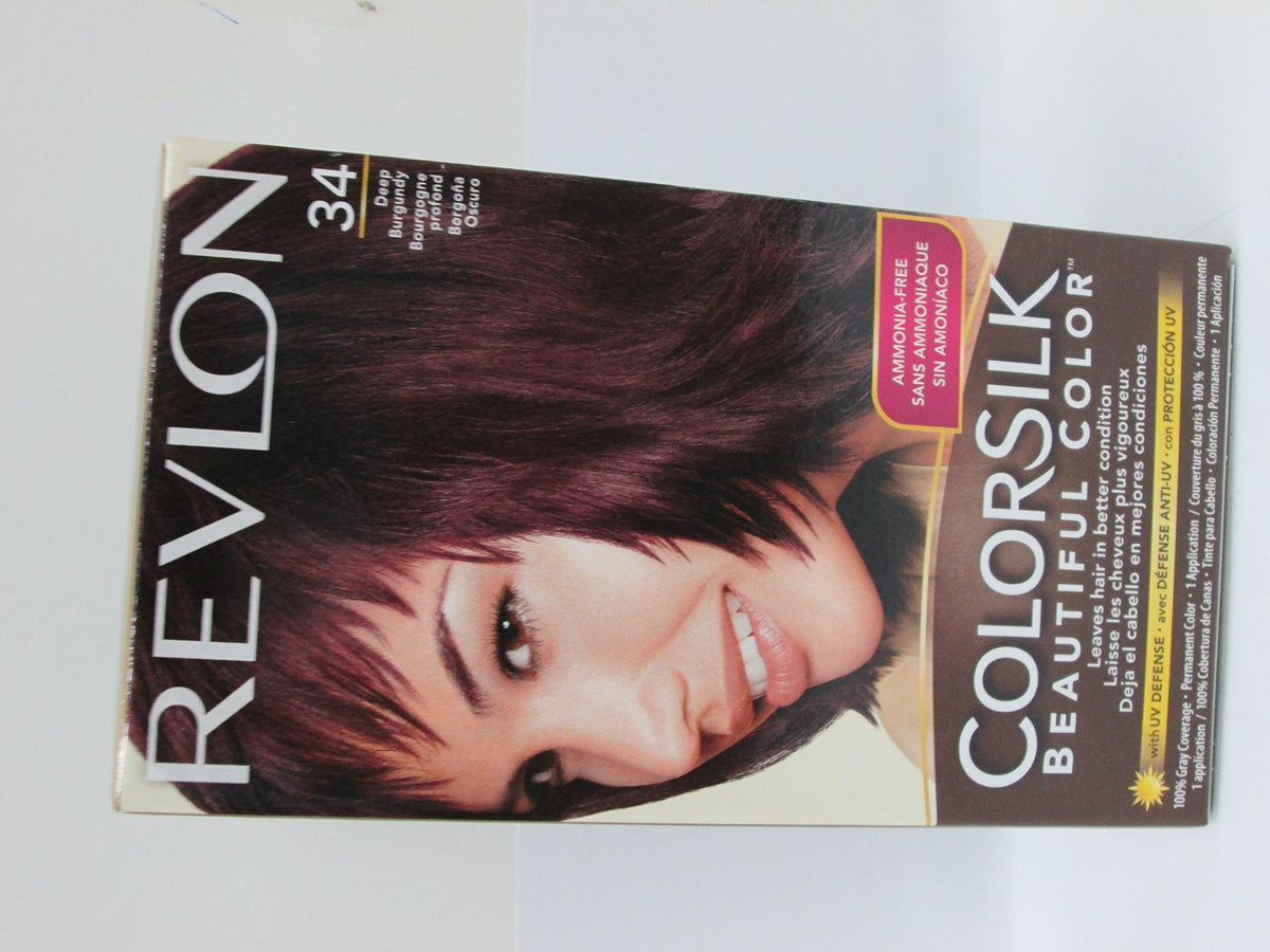 Revlon Colorsilk Haircolor 34, Deep Burgundy - 1 Ea, Pack of 4 Beauty & Personal Care REVLON