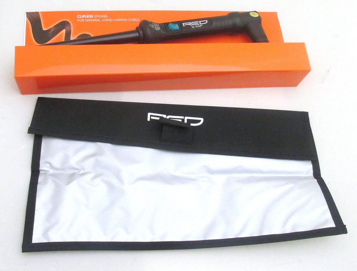 RED Pro Tapered Curling Wand 3/4" to 3/8" - Ceramic Tourmaline Barrel for Tight Spiral Curls, Defined Ringlets & Long-Lasting Styles