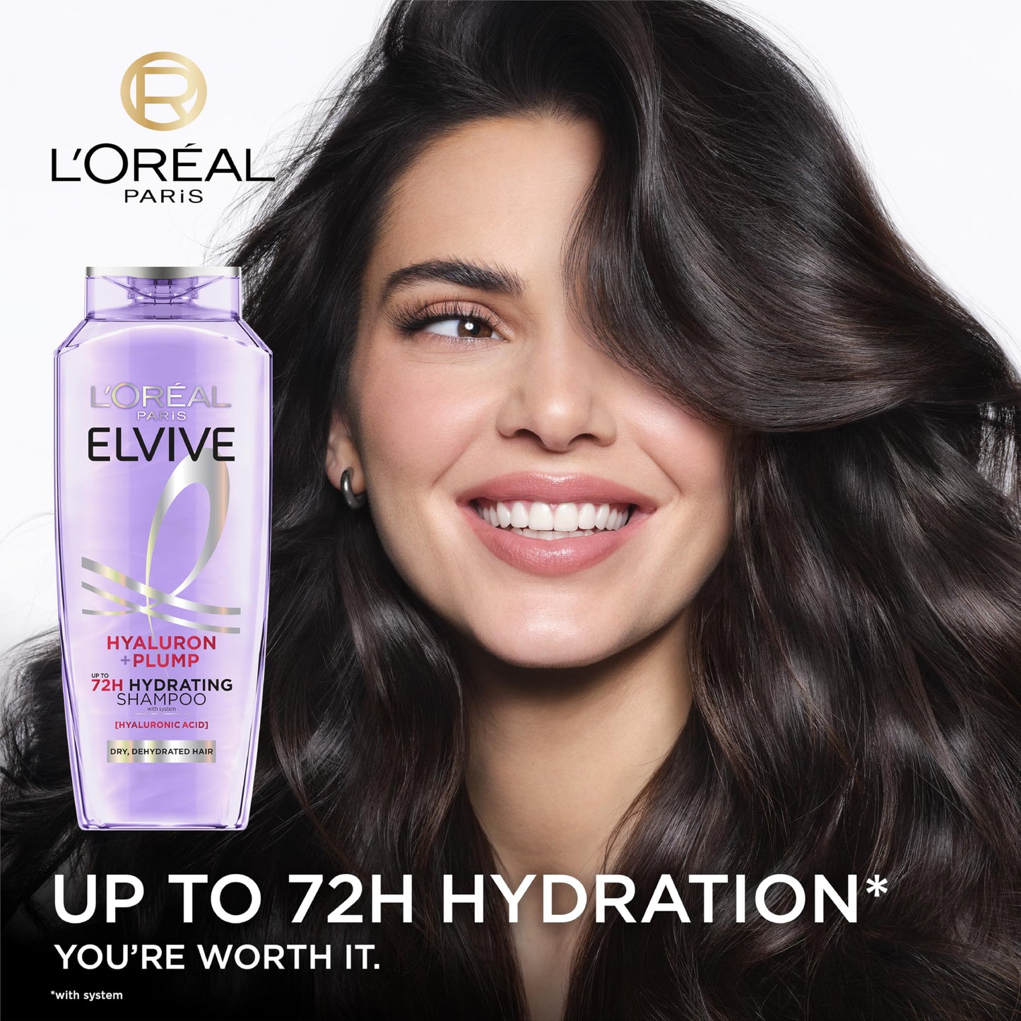 L'Oreal Paris Elvive Hyaluron Plump Hydrating Shampoo for Dehydrated, Dry Hair Infused with Hyaluronic Acid Care Complex, Paraben-Free, 12.6 Fl Oz Beauty & Personal Care L'Oreal Paris