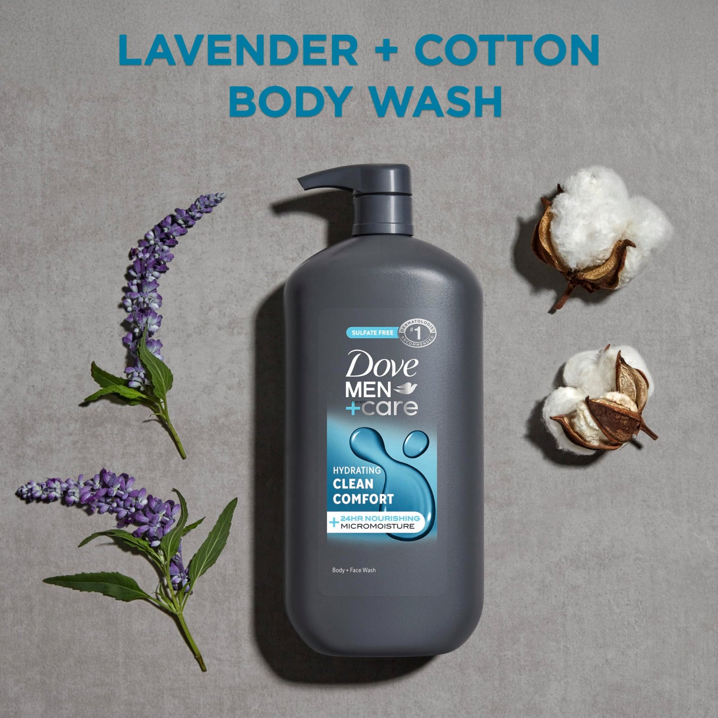DOVE MEN + CARE Body and Face Wash Hydrating Clean Comfort Men's Body Wash with 24-Hour Nourishing Micromoisture Technology 30 oz Beauty & Personal Care DOVE MEN + CARE