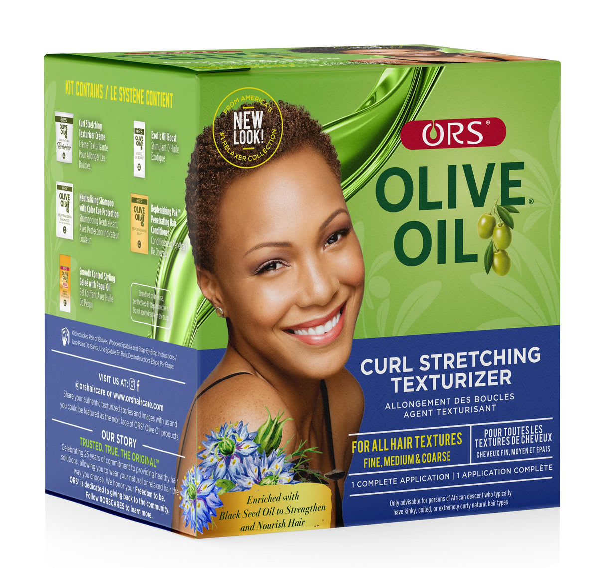 ORS Olive Oil Curl Stretching Texturizer Kit with the Power of Exotic Oils - All Textures