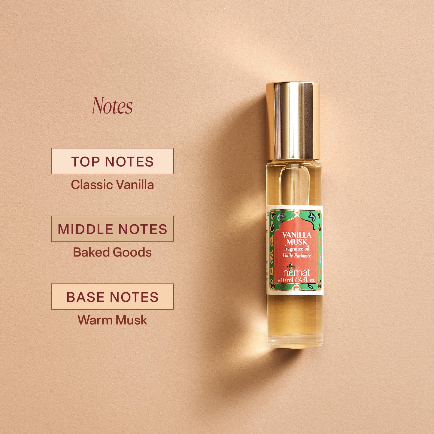 Vanilla Musk Perfume Oil Roll-On - Vanilla Fragrance Oil Roller (No Alcohol) Perfumes for Women and Men by Nemat Fragrances, 10 ml / 0.33 fl Oz Beauty & Personal Care Nemat International