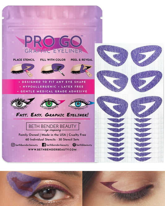 Beth Bender Beauty Pro Go Graphic Eyeliner Stencil - Stylish Eyeliner Stencils - Achieve the Perfect Winged Liner Beauty & Personal Care Beth Bender Beauty