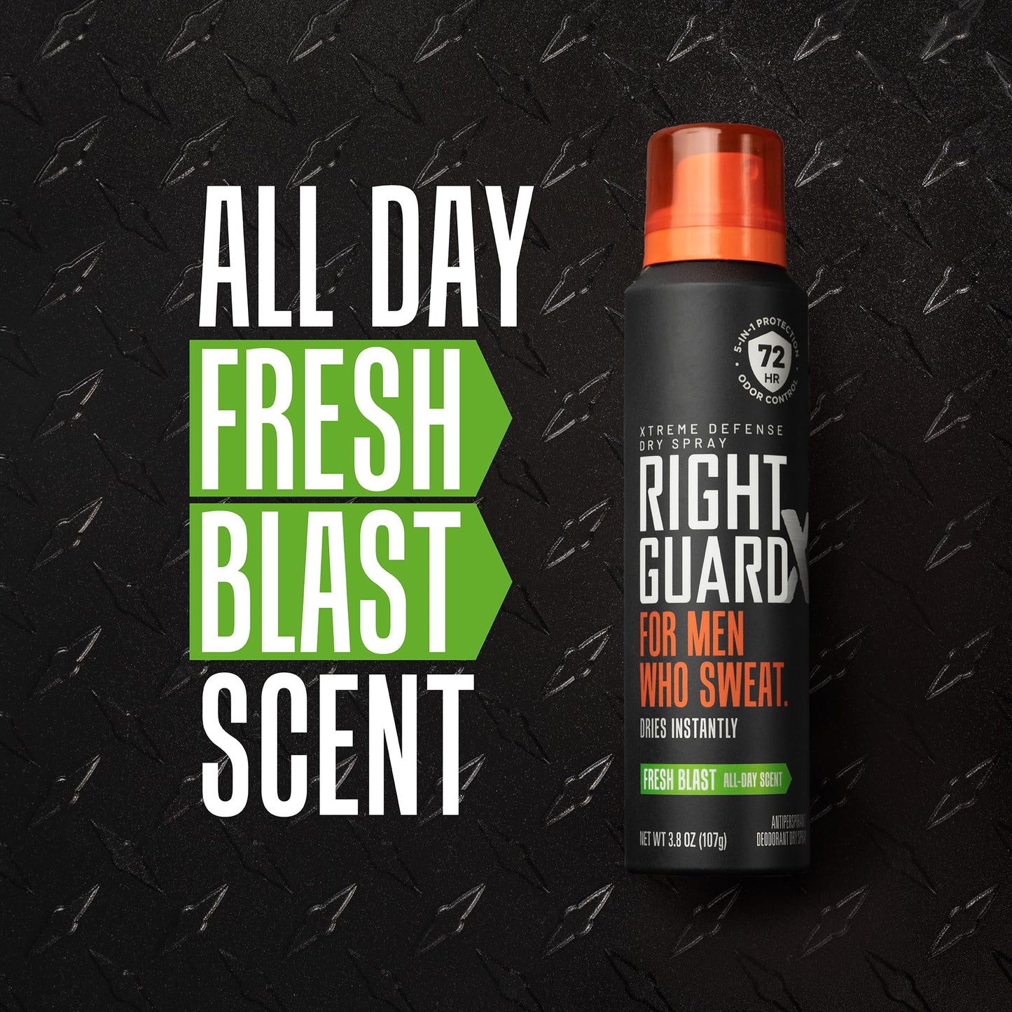 Right Guard Xtreme Defense Dry Spray Deodorant Antiperspirant, Fresh Blast Scent - 5-in-1 Deodorant Men Can Trust, Blocks Sweat 2X Longer,72-Hour Odor Beauty and Personal Care Right Guard