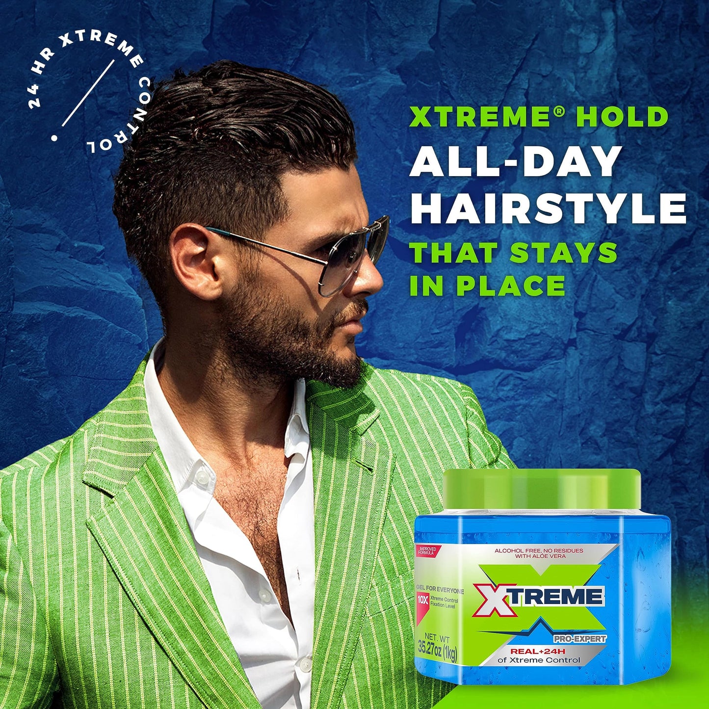 Xtreme Pro-Expert Blue Styling Hair Gel, 35.27 Oz, Pack of 2 Beauty & Personal Care Xtreme
