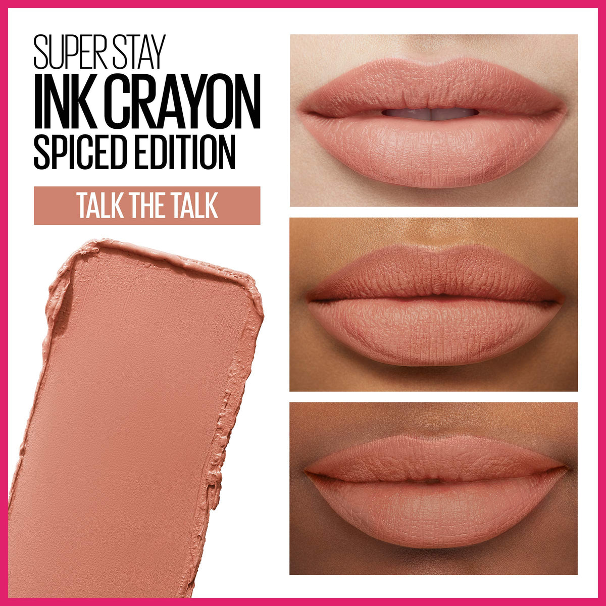 Maybelline Super Stay Ink Crayon Lipstick Makeup, Precision Tip Matte Lip Crayon with Built-in Sharpener, Longwear Up To 8Hrs, Talk The Talk, Sandy
