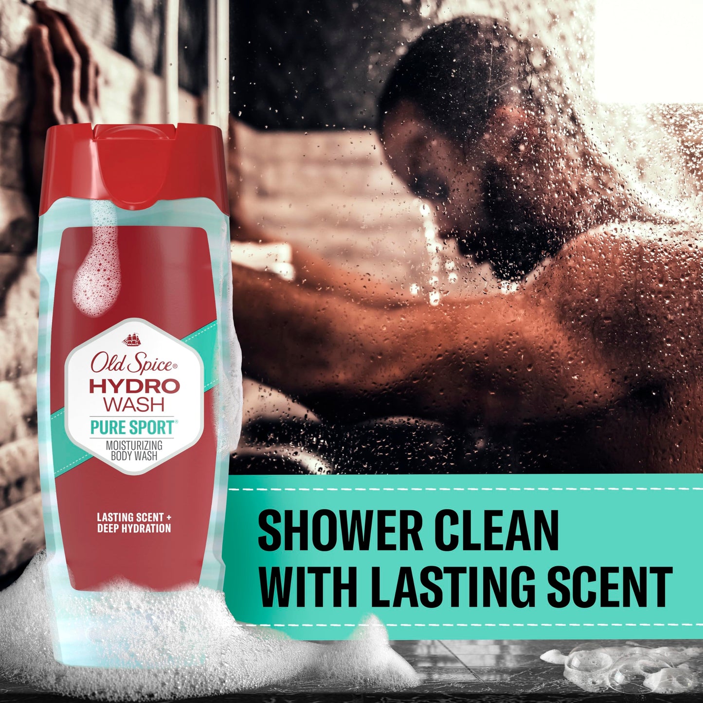 Old Spice Moisturizing Body Wash for Men, Hydro Wash, 2-in-1 Long Lasting Scent & Powerful Hydration to Fight Dry Skin, 24/7 Shower Fresh, Pure Sport Beauty & Personal Care Old Spice