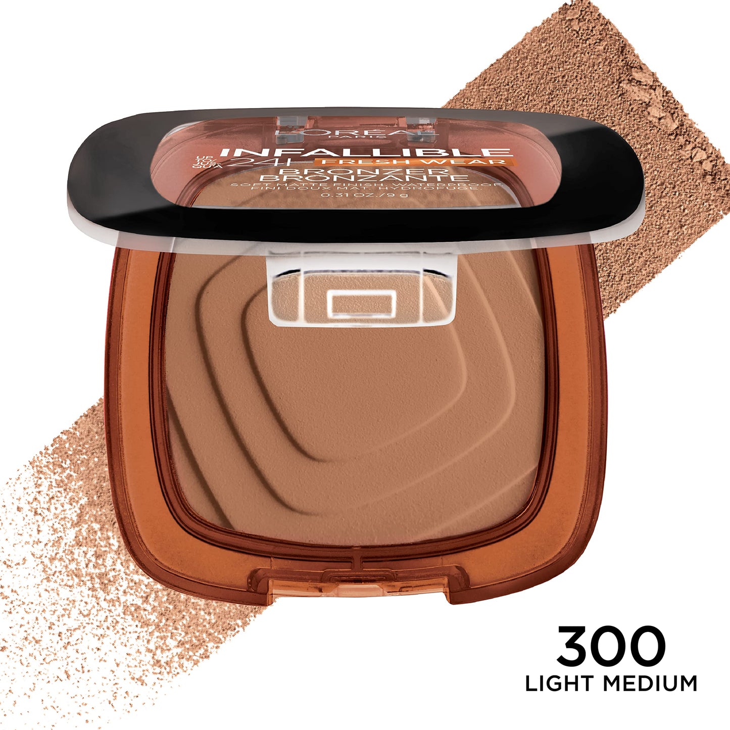 L'Oreal Paris Infallible Up to 24H Fresh Wear Soft Matte Longwear Bronzer. Waterproof, heatproof, Transfer, humidity and sweatproof, Light Medium Beauty & Personal Care L'Oreal Paris
