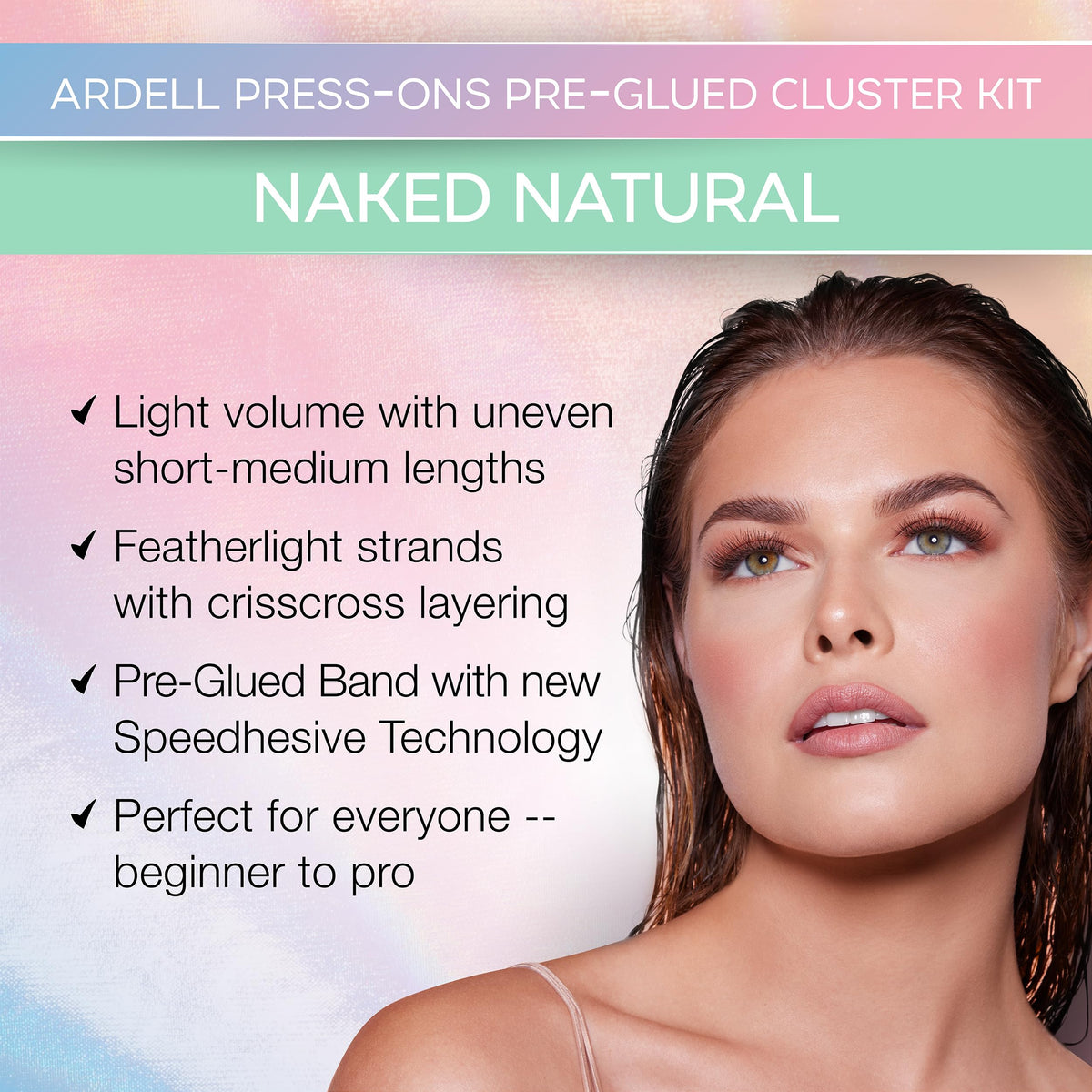 Ardell Naked Press On Lashes, Lash Clusters Self Adhesive Eyelashes, 1 Pack