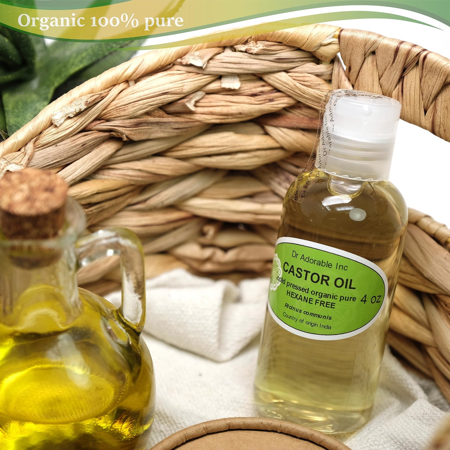 Dr Adorable - 4 oz - Premium Castor Oil - 100% Pure Natural Organic Cold Pressed Virgin Beauty & Personal Care Dr Adorable