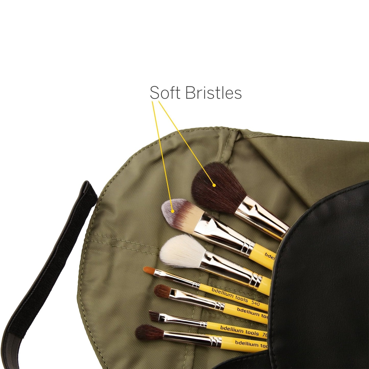 Bdellium Tools Professional Makeup Brush Studio Series - Basic 7pc. Brush Set with Roll-Up Pouch Beauty & Personal Care BDELLIUM TOOLS