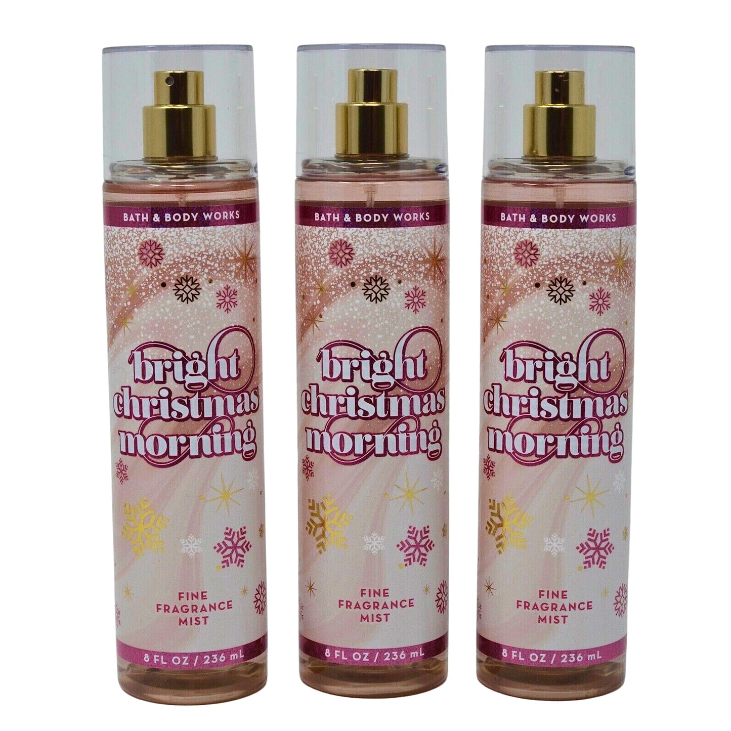 Bath & Body Works Fragrance Mist 3-Pack 8oz Each (Bright Christmas Morning) Beauty & Personal Care Bath & Body Works