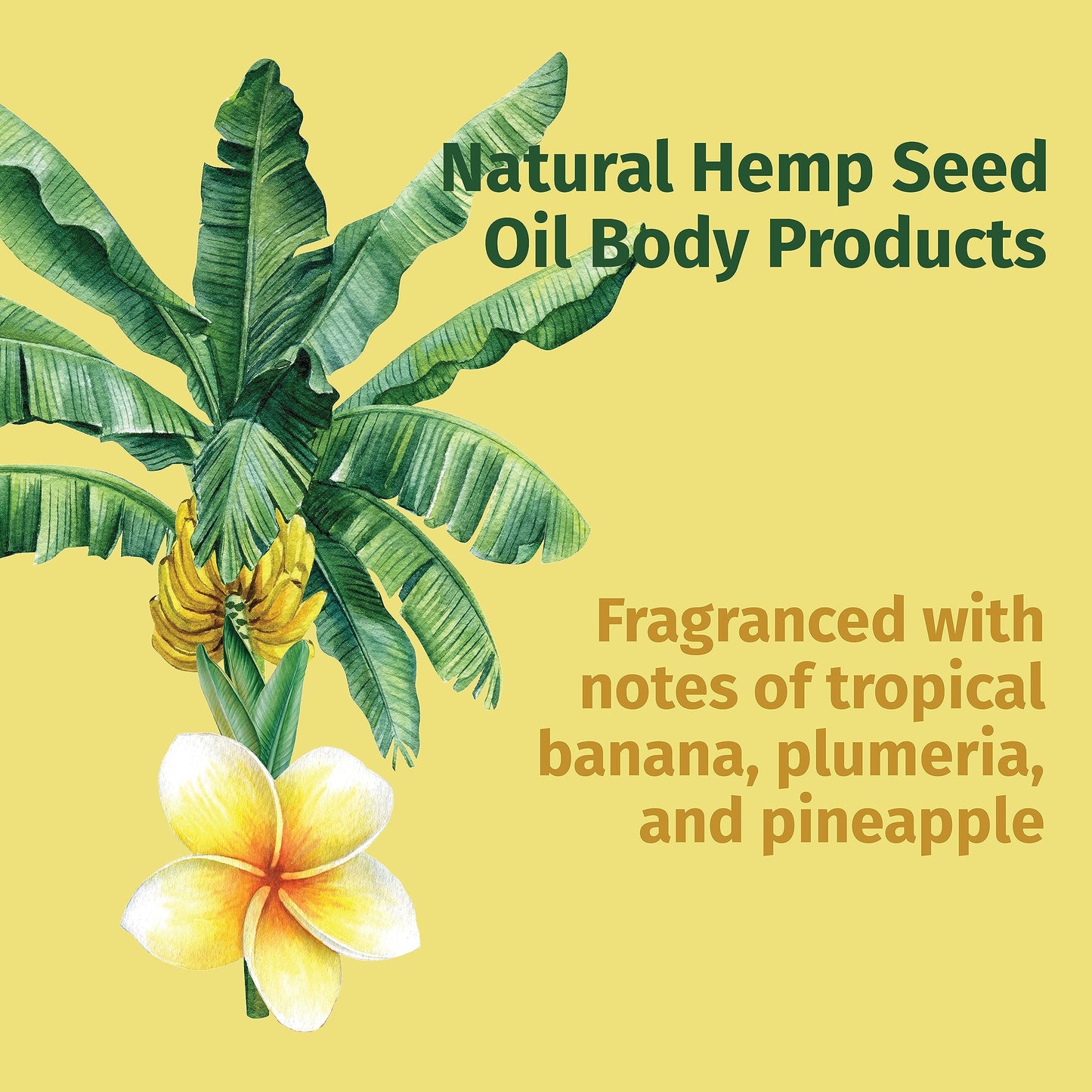 Hempz Treat Yourself Floral Banana Herbal Moisturizing Body Wash (17 Oz), Body Scrub (7.3 Oz), & Moisturizer (1.25 Oz), Travel Bag - Festive Holiday Beauty and Personal Care Hempz