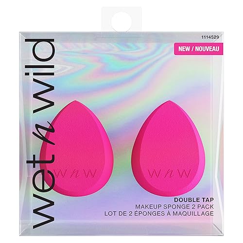 wet n wild Double Tap Makeup Sponge Set, Foundation Blending Beauty Sponge Flawless for Liquid, Cream, and Powder Dry and Wet Blender Make Up Use Beauty & Personal Care wet n wild