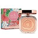 Rachel Couture Compact Blush Trio for All Over Radiant Glow | Infused with Hibiscus Extract | Vegan & Cruelty-Free - 0.32 Oz - Flushed Beauty & Personal Care Rachel Couture
