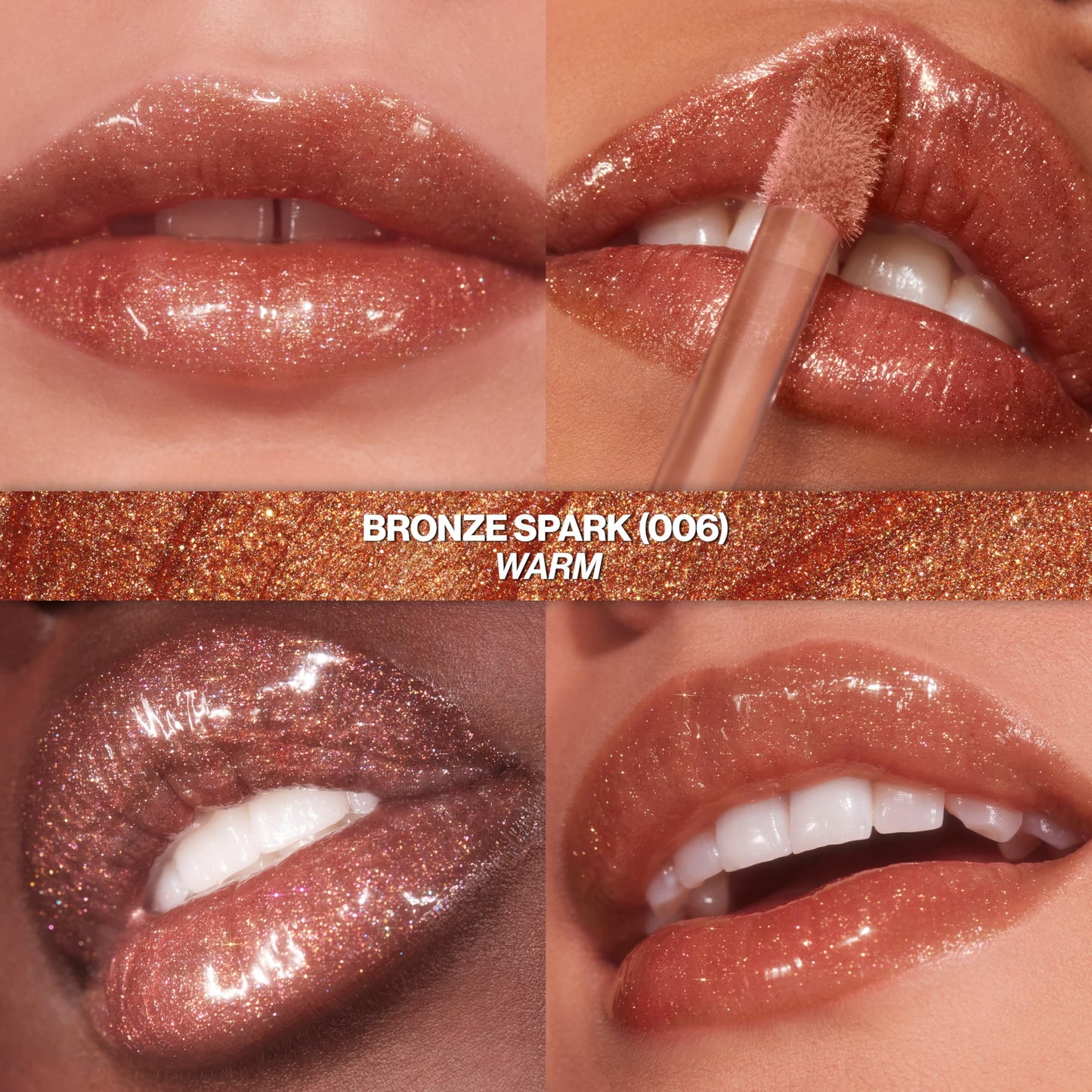 REVLON Super Lustrous Glimmer Gloss, Non-Sticky Lip Gloss, High-Shine Finish, Plant-Based Glitter, 006 Bronze Spark, 0.13 fl oz Beauty & Personal Care REVLON