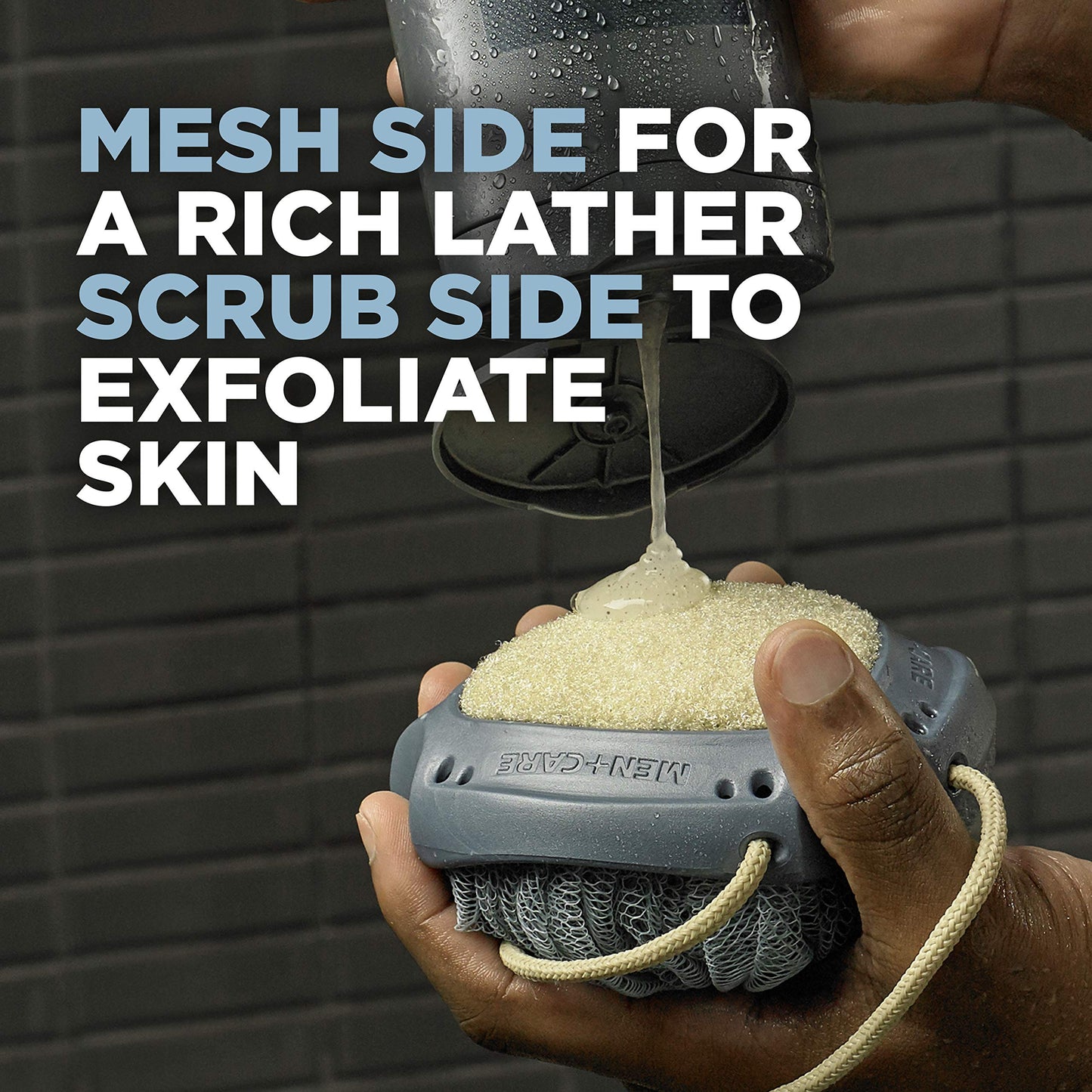Dove Men+Care Active Clean, Dual Sided Shower Loofah, Hydrate Skin, 1ct Beauty & Personal Care DOVE MEN + CARE