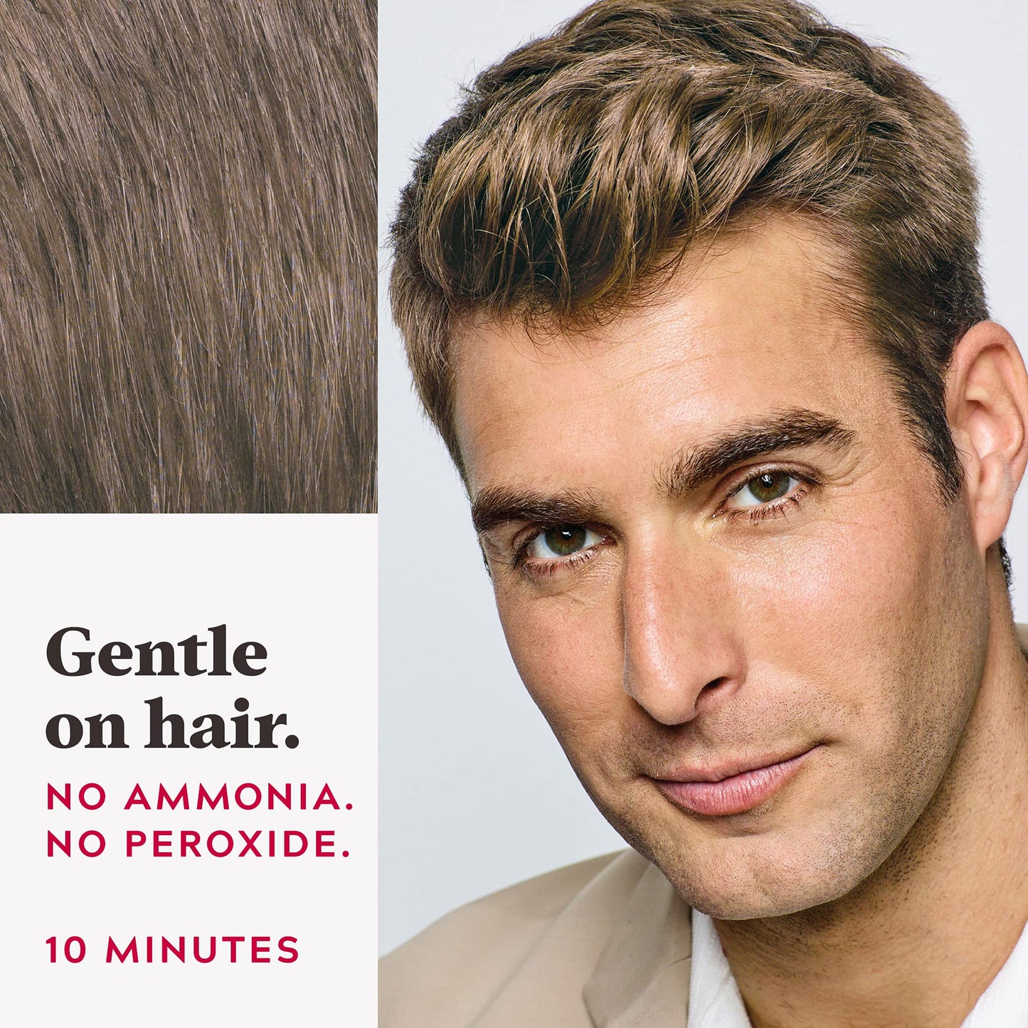 Just For Men Easy Comb-In Color Mens Hair Dye, Easy No Mix Application with Comb Applicator - Light Brown, A-25, Pack of 3 Beauty & Personal Care Just for Men