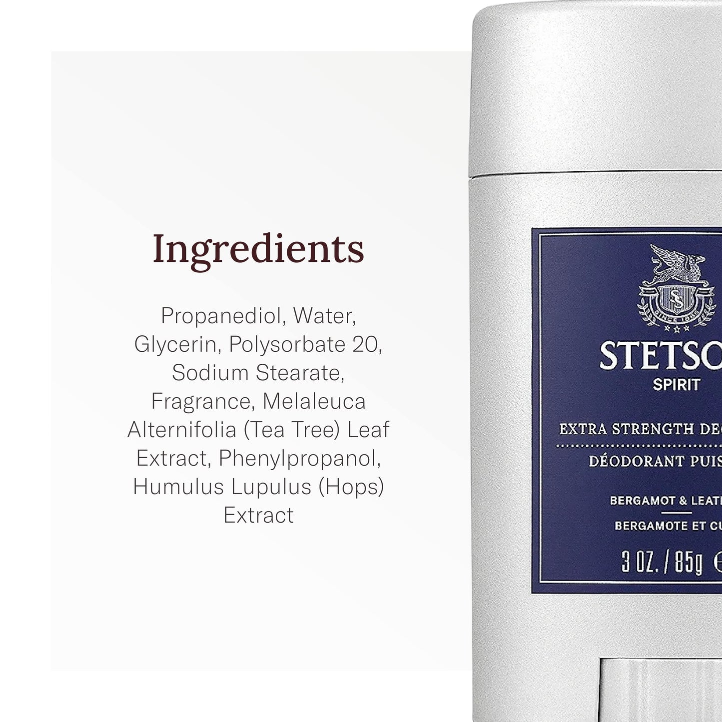 STETSON Personal Care Extra Strength Deodorant by Scent Beauty - Gel Men's Deodorant Stick for Grooming Kit - 3 oz - 3 Pack - Spirit Beauty and Personal Care SCENT BEAUTY