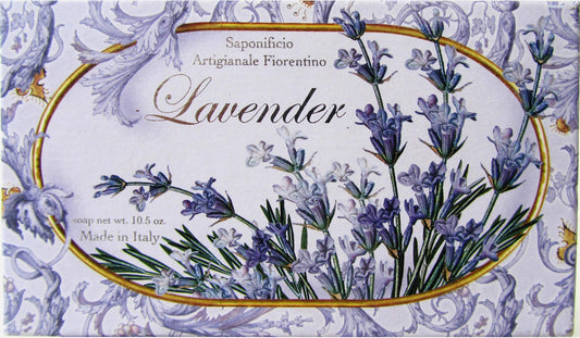Saponificio Artigianale Fiorentino Moisturizing Italian Vegetable Soap 10.5 oz Made in Tuscany Italy (Lavender) Beauty & Personal Care Saponificio Artigianale Fiorentino