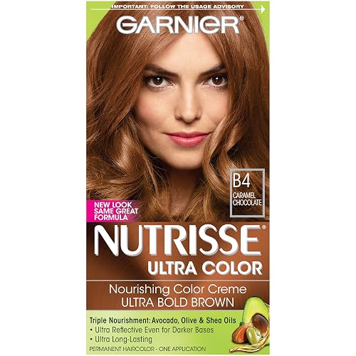 Garnier Nutrisse Ultra Color Nourishing Hair Color Creme, B4 Caramel Chocolate (Packaging May Vary) Beauty & Personal Care Garnier