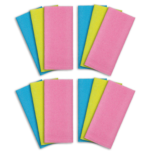 ARCH&M 12-Pack Premium Nylon Exfoliating Towel - 35-Inch Quick-Dry, Hygienic Japanese Washcloth for Body & Back - Durable, Machine Washable Beauty & Personal Care ARCH&M