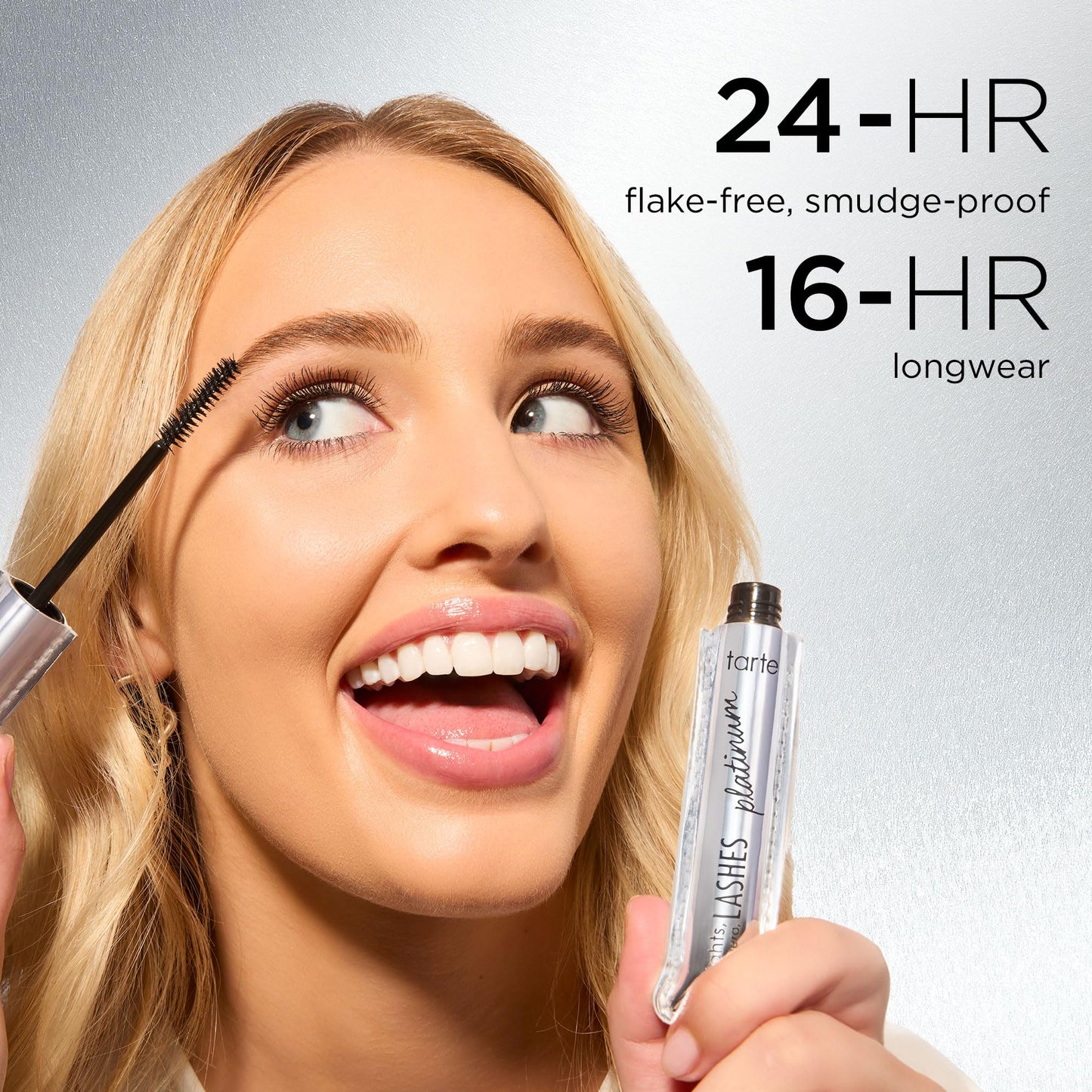 tarte lights, camera, lashes platinum volumizing mascara - Black Tinted Peptide Lash Serum mascara for Volume & Length, Smudge-Proof, Flake-Free Beauty & Personal Care tarte