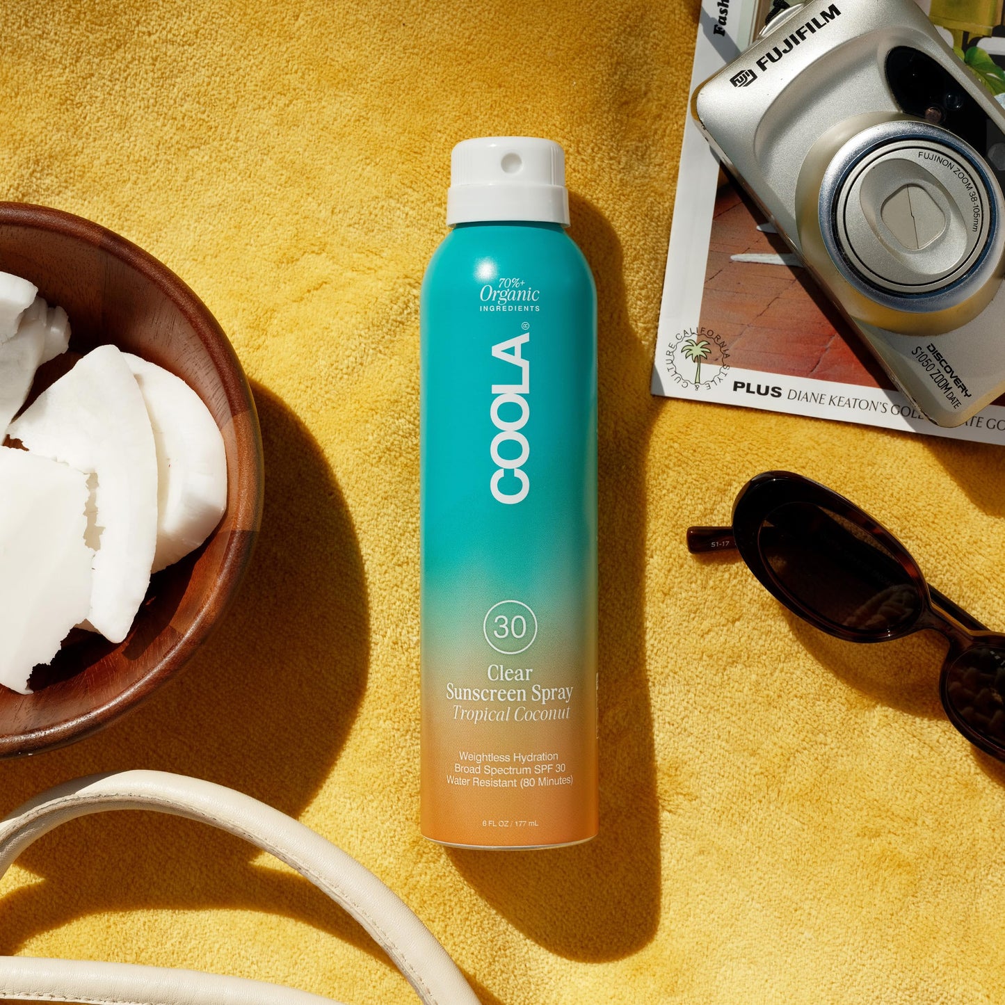 COOLA Organic Sunscreen SPF 30 Sunblock Spray, Dermatologist Tested Skin Care for Daily Protection, Vegan and Gluten Free, Tropical Coconut, 6 Fl Oz Beauty & Personal Care COOLA
