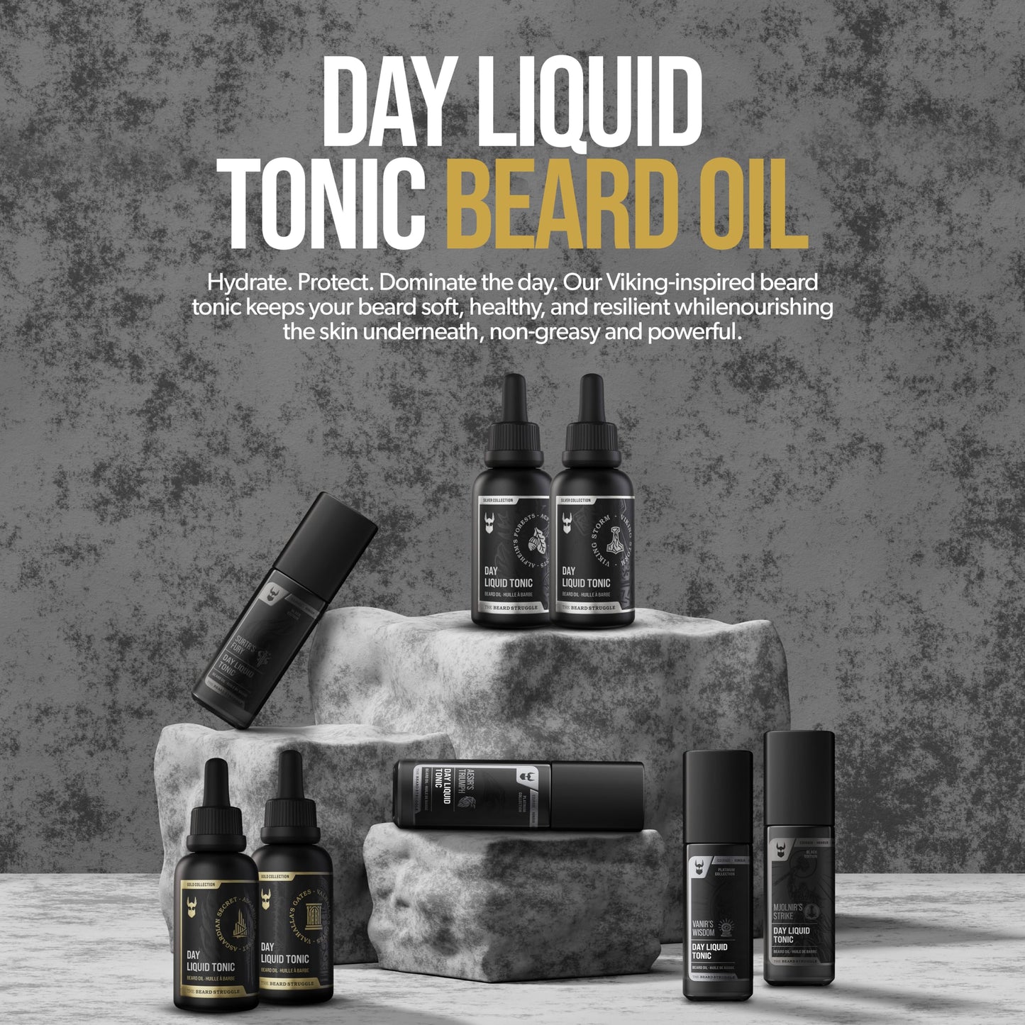 The Beard Struggle - Day Liquid Tonic Beard Oil - Gold Collection, Asgardian Secret - Beard Oil for Men - Moisturize, Softens Hair, Reduces Itch - Day Beauty & Personal Care The Beard Struggle