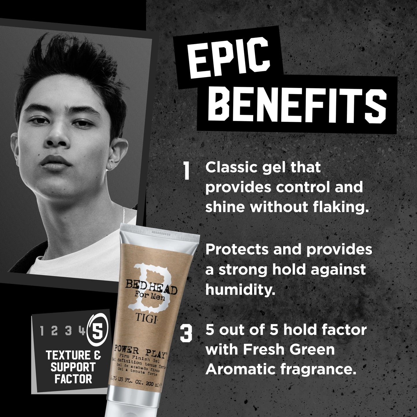 Bed Head for Men by TIGI Power Play Firm Finish Gel 6.76 Oz (Pack of 2) Beauty & Personal Care Bed Head