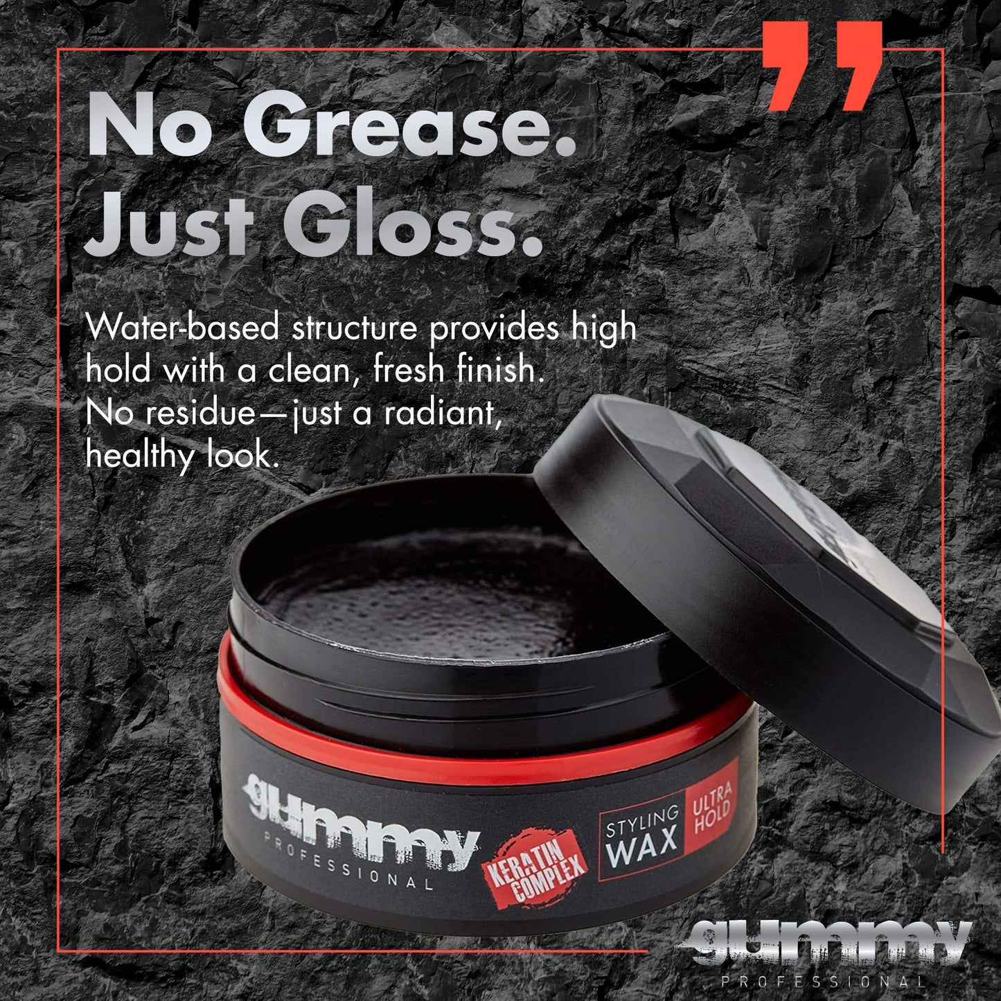 Gummy Professional - Hair Wax for Men - Ultra Hold Styling Pomade for Dry, Damp Hair - Water-Based Texturizing Clay Paste with Provitamin B5 & Keratin Beauty & Personal Care Gummy