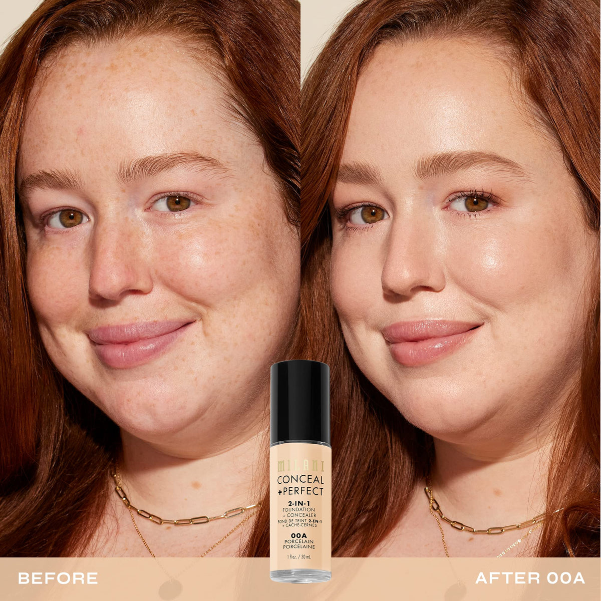 Milani Conceal + Perfect 2-in-1 Foundation + Concealer for a Flawless Complexion, Under Eye Corrector, Cover Redness and Imperfections, Waterproof Beauty & Personal Care Milani