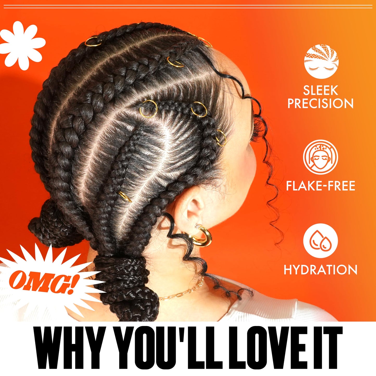 ALL DAY GOT HOLD Braiding Gel for Natural Hair Extreme Hold, Hydrating & Frizz-Free, Sage Extract, No Flaking or Drying, High Shine for Braids Beauty & Personal Care ALL DAY GOT HOLD