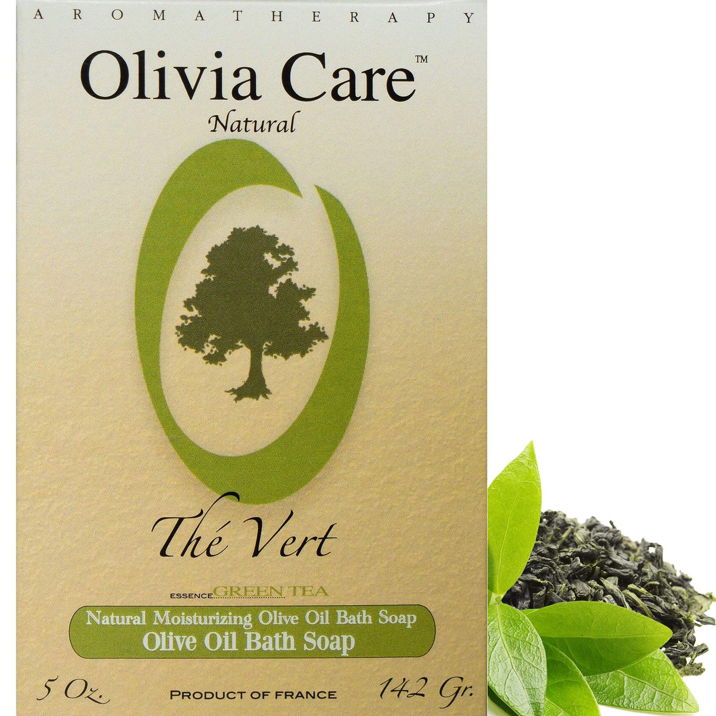 Olivia Care Green Tea Bar Soap - 100% Natural, Organic, Vegan | Pure Olive Oil | Face, Hands & Body | Cold-Pressed Triple -Milled | Rich in Calcium Beauty & Personal Care Olivia Care