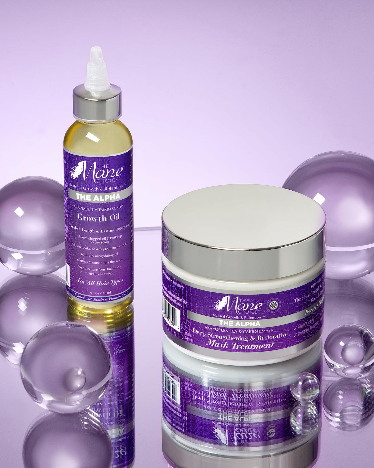 The Mane Choice The Alpha Hair Mask, Green Tea & Carrot Mask Treatment, 12 oz, Deep Moisturizing & Restorative, Anti Frizz, Helps Restore Dry, Damaged