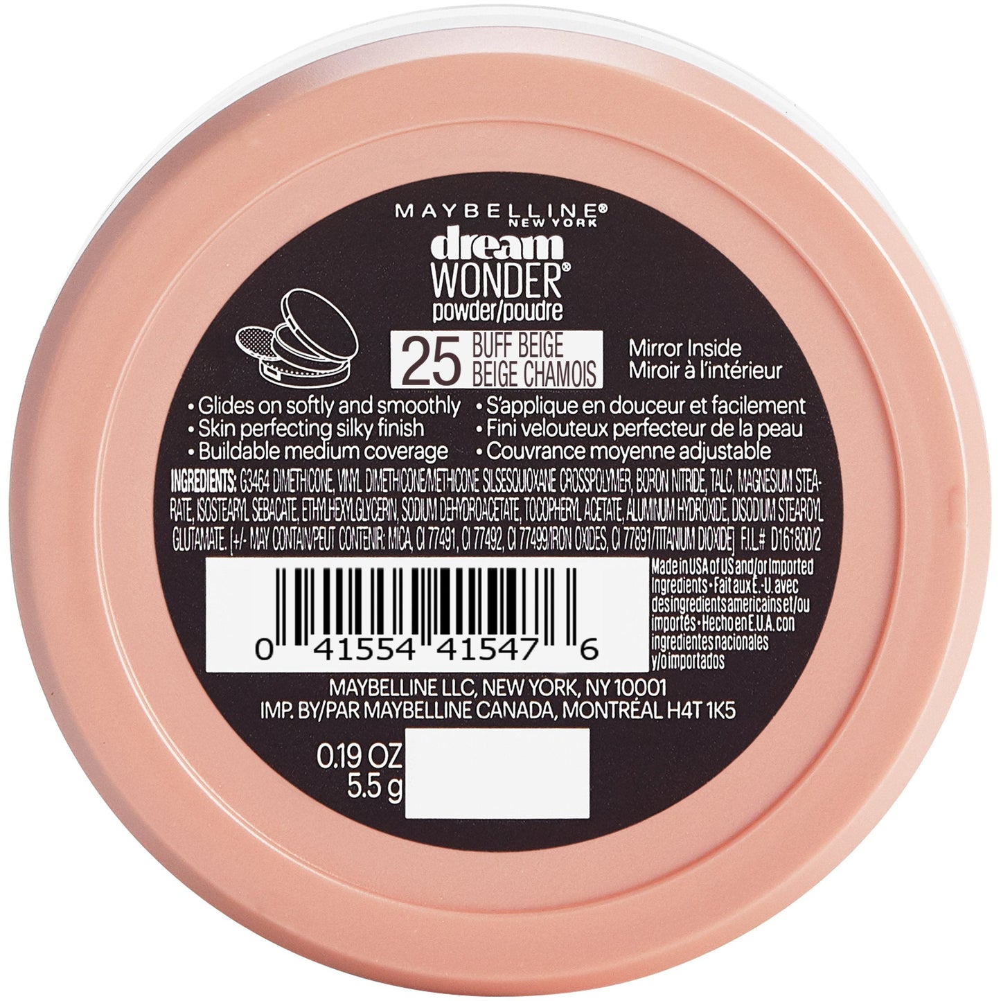 Maybelline New York Dream Wonder Powder Makeup, Buff Beige, 0.19 oz. Beauty & Personal Care MAYBELLINE