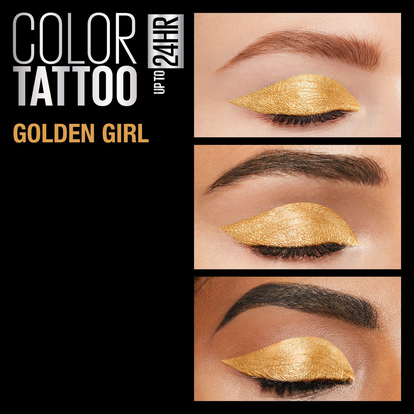 Maybelline New York Color Tattooup to 24Hr Longwear Waterproof Fade Crease Resistant Blendable Cream Eyeshadow Pots Makeup, Golden Girl, 0.14 oz Beauty & Personal Care MAYBELLINE