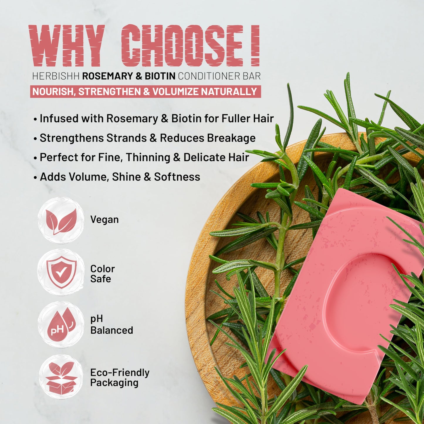 Herbishh Conditioner Bar, Moisturizing & Strengthening, Solid for Dry, Damaged & Thinning Hair, All Hair Types, Paraben-Free & Sulfate-Free, 3.53 oz Beauty & Personal Care Herbishh