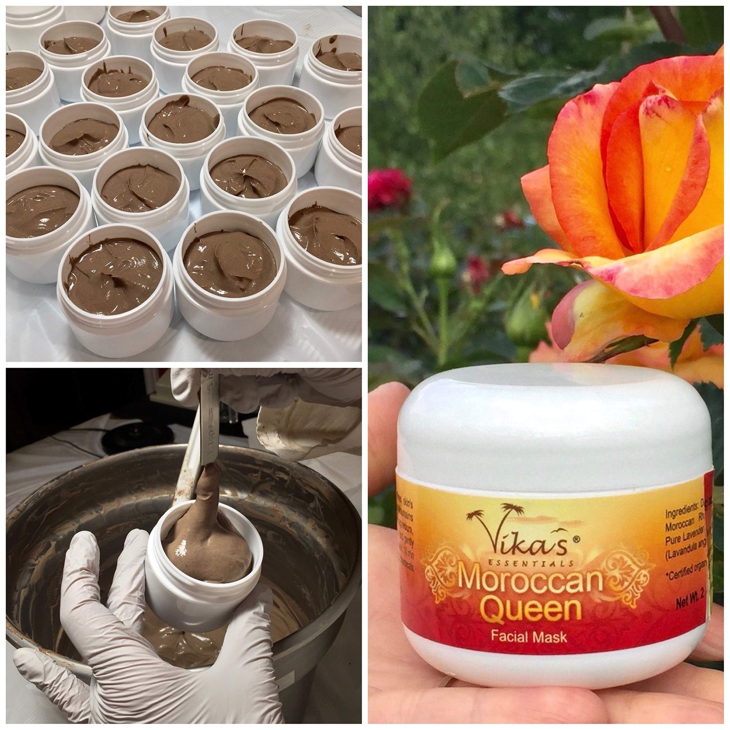 Vika's Essentials Organic Facial Clay Mask 'Moroccan Queen' Beauty & Personal Care Vika's Essentials