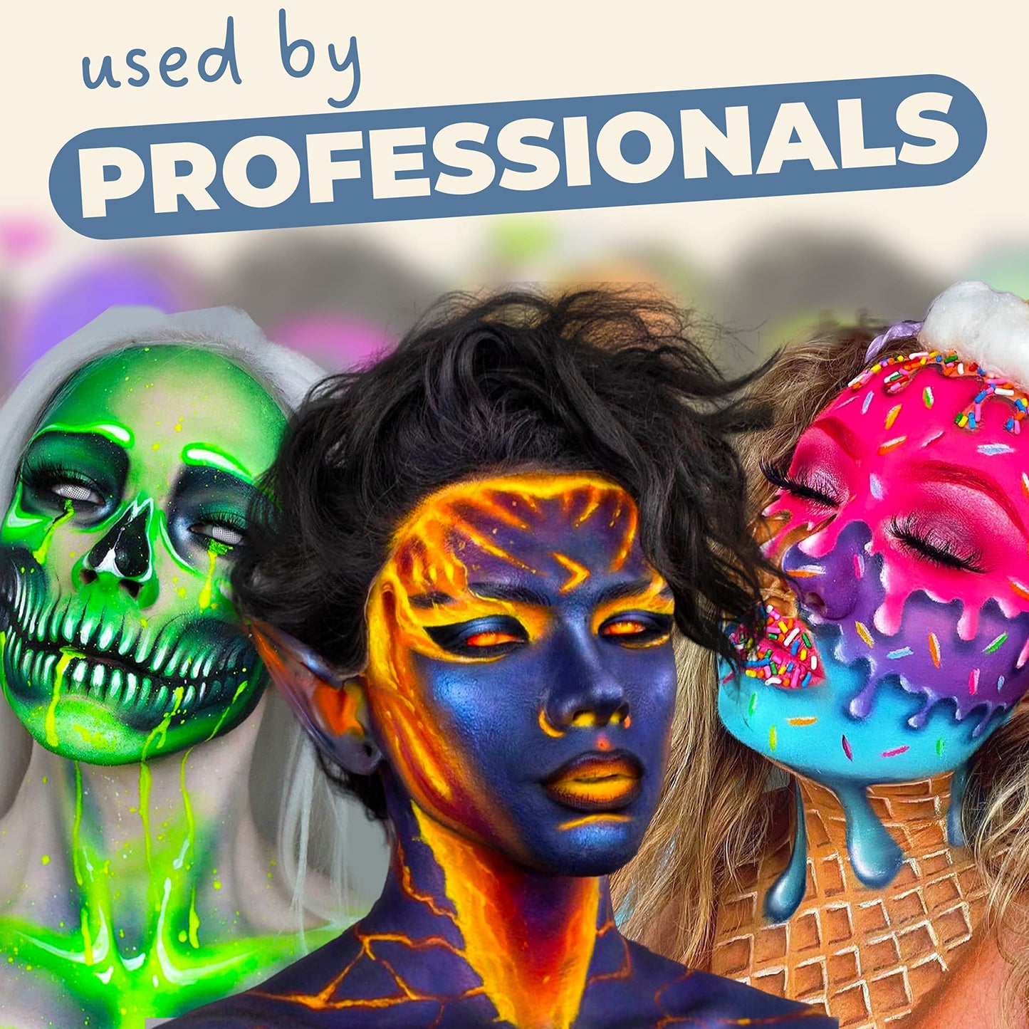 Blue Squid PRO Face Paint - Professional Water Based Single Cake Facepaint & Body Paints - SFX Makeup, Kids Adults Face Painting for Costume Beauty & Personal Care Blue Squid